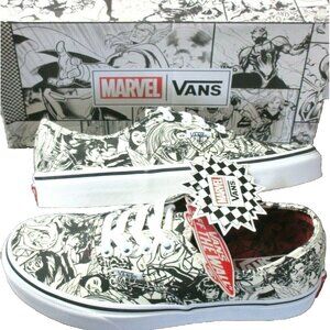 Vans x Marvel Authentic Women's canvas shoes Black White Multi Size 5.5 NIB